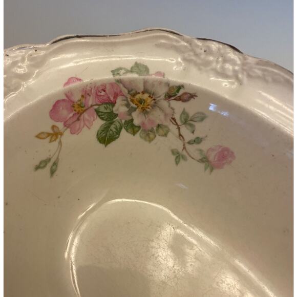 VTG 1940s TS&T Vegetable Bowl Modern Farmhouse Cottagecore Primitive Centerpiece - Picture 10 of 15